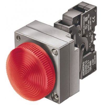 Siemens 3SB3604-6BA20 Red LED Pilot Light 22.3mm
