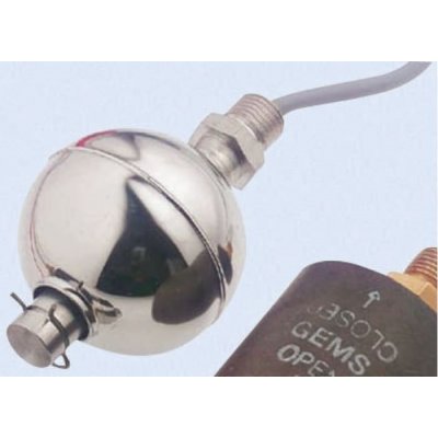 Gems Sensors 010-0391  Horizontal, Vertical Float Switch, Stainless Steel, Relay, Float, 1m