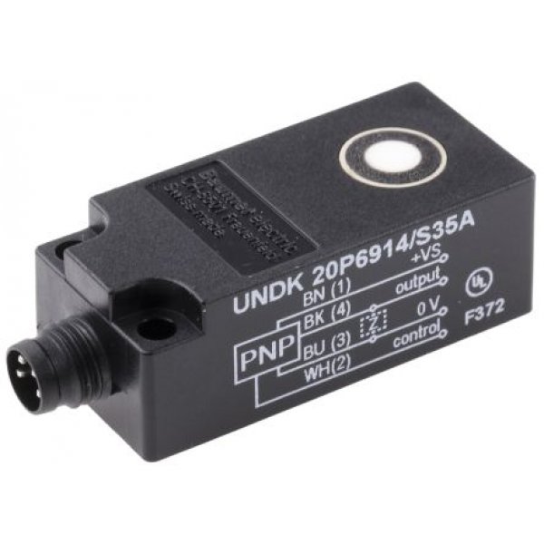 Baumer UNDK 20P6914/S35A Ultrasonic Block-Style Proximity Sensor, 10 → 200 mm Detection