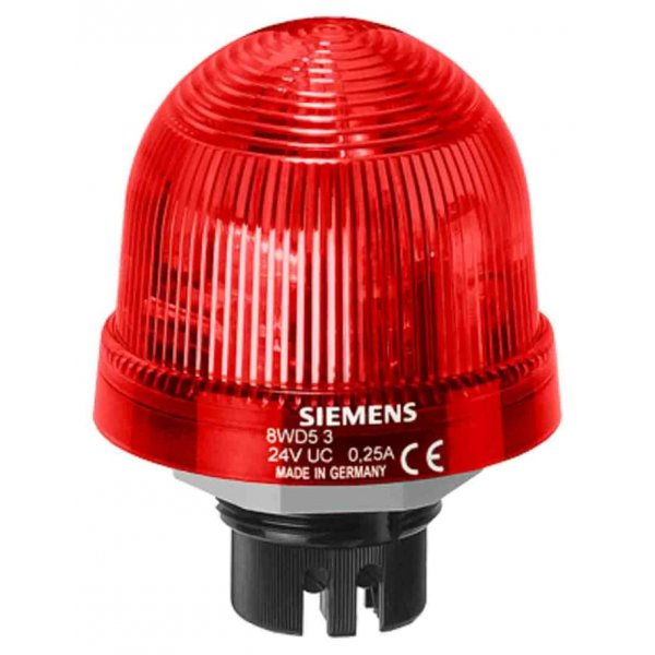 Siemens 8WD53200CB Red Flashing Beacon, 24 V dc, Bayonet Mount, Xenon Bulb