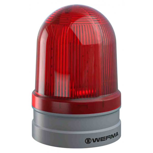 Werma 262.110.70 EvoSIGNAL Maxi Series Red Blinking, Steady Beacon, 12 V, 24 V, Base Mount