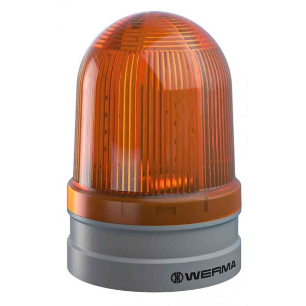Werma 262.310.70 EvoSIGNAL Maxi Series Yellow Beacon, 12 V, 24 V, Base Mount