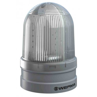 Werma 262.410.60 EvoSIGNAL Maxi Series White Beacon, 115 → 230 V ac, Base Mount