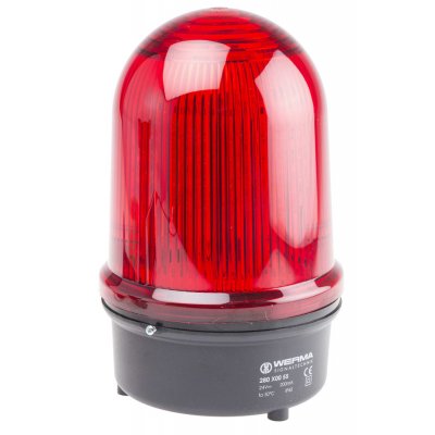 Werma 280.100.55 Series Red Steady Beacon, 12 → 50 V dc, Surface Mount