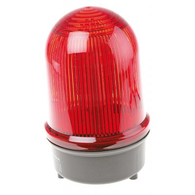Werma 280.100.68 Werma BM 280 Red LED Beacon, 230 V ac, Steady, Surface Mount
