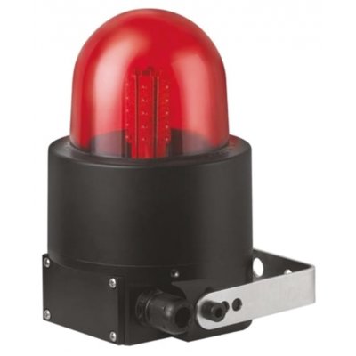 Werma 72910055 Werma WM 729 EX Red LED Beacon, 24 V dc, Steady, Wall Mount