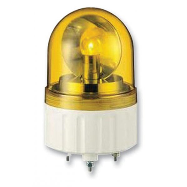 Schneider Electric XVR08B05 Amber Rotating Beacon, 24 V ac/dc, Base Mount, LED Bulb