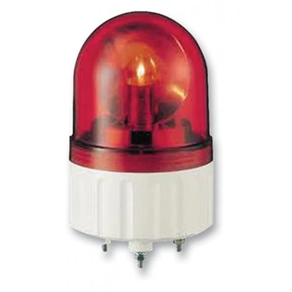 Schneider Electric XVR08B04 Red Rotating Beacon, 12 V ac/dc, Base Mount, LED Bulb