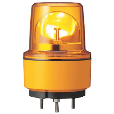 Schneider Electric XVR13J05 Amber Rotating Beacon, 12 V dc, Base Mount, LED Bulb