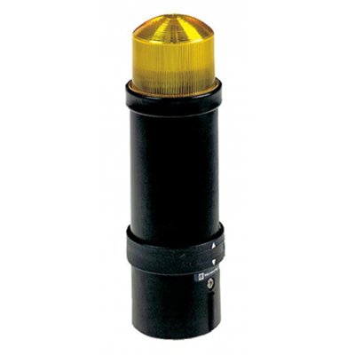 Schneider Electric XVBL8B8 Yellow Flashing Beacon, 24 V ac, 24 V dc, Tube Mounting, Xenon Bulb