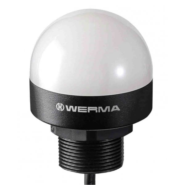Werma 240.140.50 Series Clear Beacon, 10 → 30 V dc, Base Mount, LED Bulb