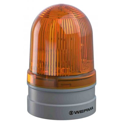 Werma 26132070 Werma EvoSIGNAL Midi Yellow LED Beacon, 12 V, 24 V, Base Mount