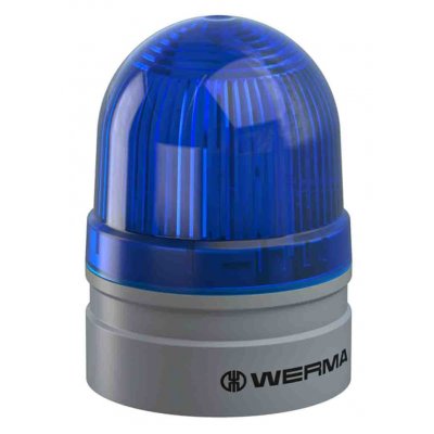 Werma 260.510.75 Werma EvoSIGNAL Mini Blue LED Beacon, 24 V, Base Mount
