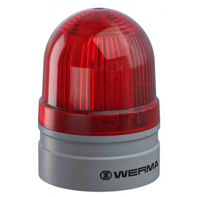 Werma 260.110.75 Werma EvoSIGNAL Mini Red LED Beacon, 12 V, Base Mount