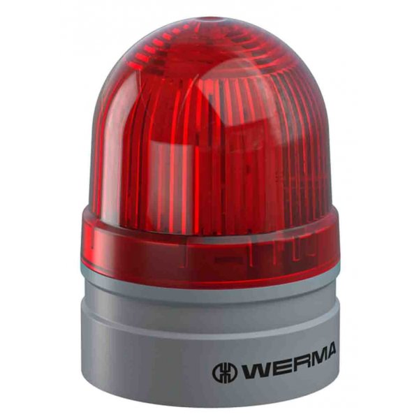 Werma 260.110.75 EvoSIGNAL Mini Series Red Blinking, Steady Beacon, 24 V, Base Mount