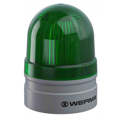 Werma 260.210.75 Werma EvoSIGNAL Mini Green LED Beacon, 24 V, Base Mount