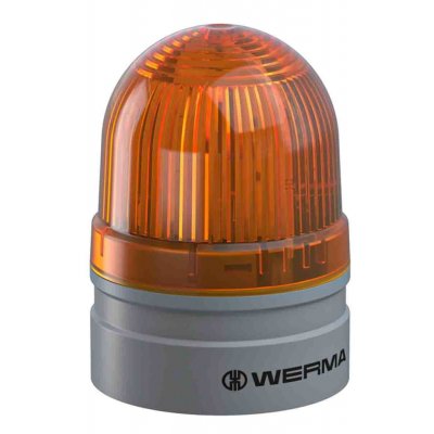 Werma 260.310.74 EvoSIGNAL Mini Series Yellow Beacon, 12 V, Base Mount