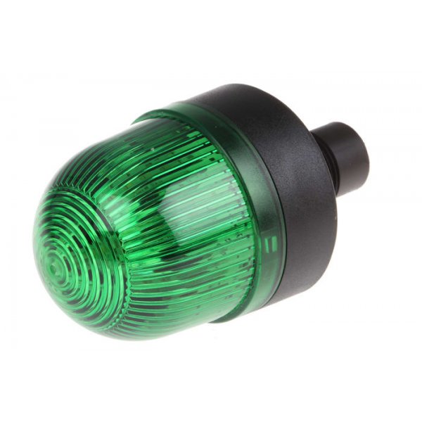 Werma 207.200.75 Series Green Steady Beacon, 24 V ac/dc, Panel Mount, LED Bulb