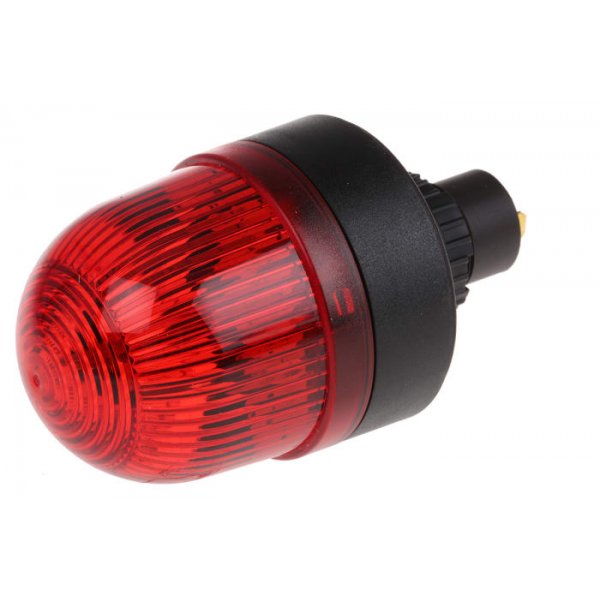 Werma 207.100.75 Series Red Steady Beacon, 24 V ac/dc, Panel Mount, LED Bulb