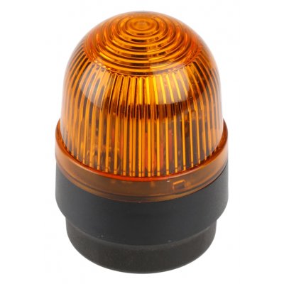 Werma 202.300.55 Series Yellow Flashing Beacon, 24 V dc, Wall Mount, Xenon Bulb