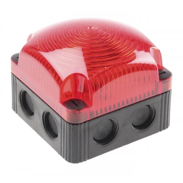 Werma 853.110.60 Series Red Double Flashing Beacon, 115 → 230 V ac, Surface Mount, Wall Mount, LED Bulb