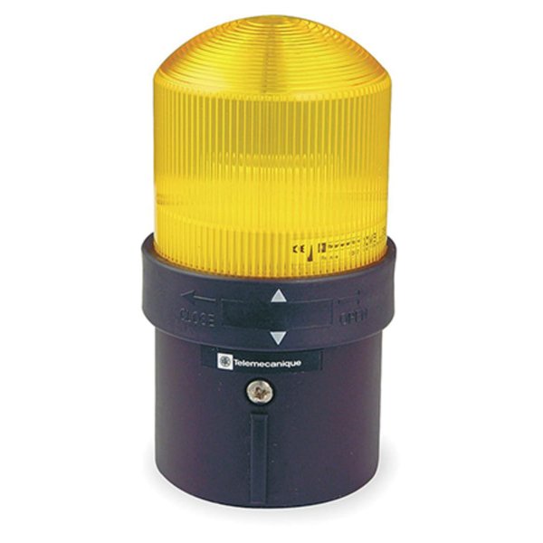 Schneider Electric XVBL38 Yellow Steady Beacon, 250 V ac, Base Mount, Incandescent, LED Bulb
