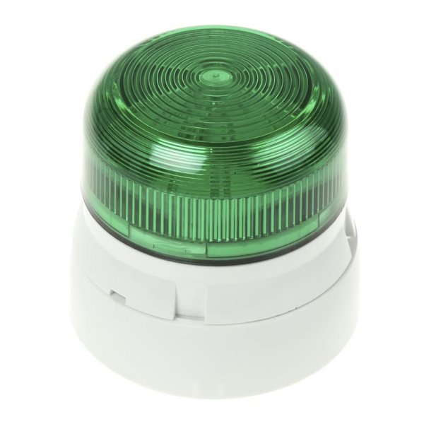 Klaxon QBS-0058 Flashguard QBS Green Xenon Beacon, 12 V dc, 24 V dc, Flashing, Surface Mount