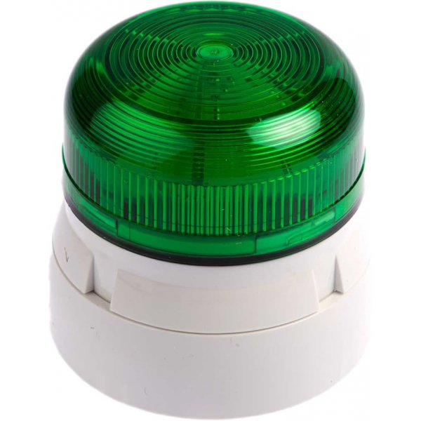 Klaxon QBS-0021 Flashguard QBS Green Xenon Beacon, 230 V ac, Flashing, Surface Mount