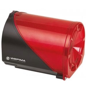 Werma 444.100.75 Series Red Sounder Beacon, 24 V ac/dc, IP65, Surface Mount