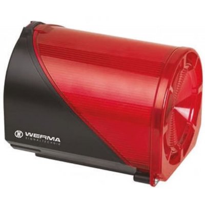 Werma 44410075 Werma 444 Sounder Beacon 114dB, Red LED, 24 V ac/dc