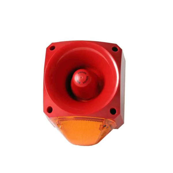 Klaxon PNC-0034 PNC Sounder Beacon 116dB, Amber LED, 10 → 60 V dc, IP66