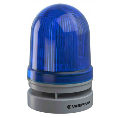 Werma 461.510.70 EvoSIGNAL Midi Series Blue Sounder Beacon, 12 → 24 V ac/dc