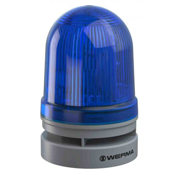 Werma 461.510.70 EvoSIGNAL Midi Series Blue Sounder Beacon, 12 → 24 V ac/dc