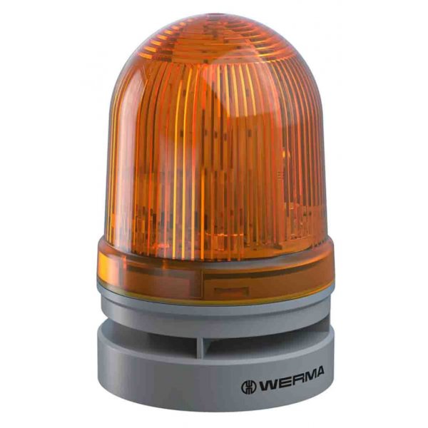 Werma 461.310.60 EvoSIGNAL Mid Series Green, Red, Yellow Sounder Beacon, 12 V dc
