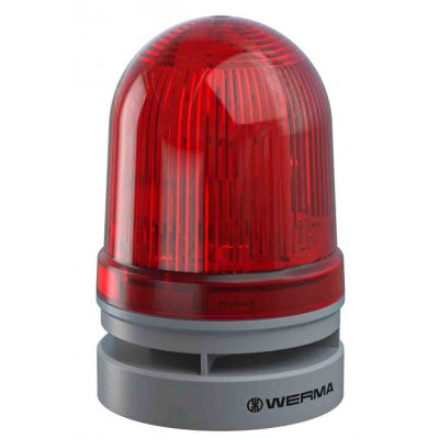 Werma 461.120.60 EvoSIGNAL Midi Series Red Sounder Beacon, 115 → 230 V ac