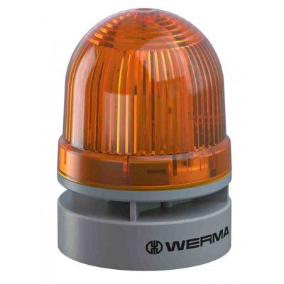 Werma 460.310.74 Werma EvoSIGNAL Mini Sounder Beacon Yellow LED, 12 V dc