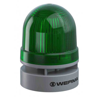 Werma 460.210.74 Werma EvoSIGNAL Mini Sounder Beacon Green LED, 12 V dc