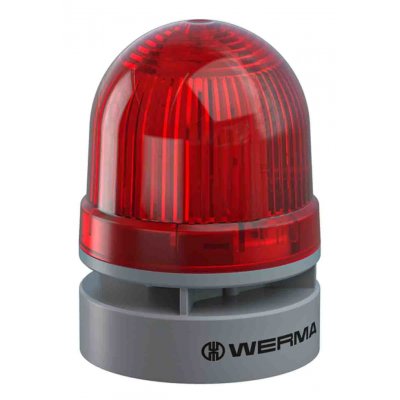 Werma 460.110.74 EvoSIGNAL Mini Series Red Sounder Beacon, 12 V dc