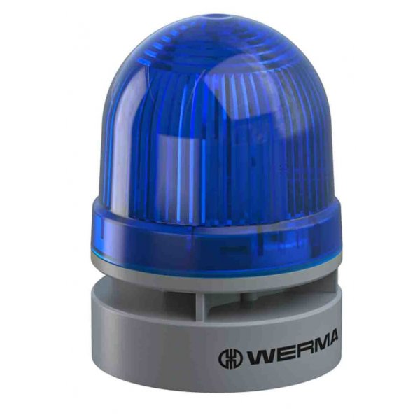 Werma 460.510.74 EvoSIGNAL Mini Series Blue Sounder Beacon, 12 V dc