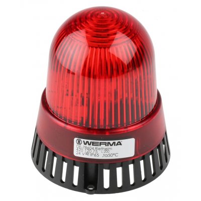 Werma 420.120.75 Werma 420 Sounder Beacon 105dB, Red LED, 24 V ac/dc