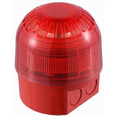 Klaxon PSC-0042 Klaxon Sounder Beacon 106dB, Red LED, 17 → 60 V dc, IP65