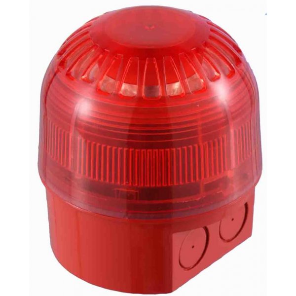 Klaxon PSC-0042 Sounder Beacon 106dB, Red LED, 17 → 60 V dc, IP65