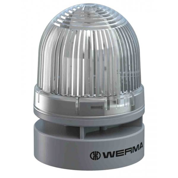 Werma 460.410.75 EvoSIGNAL Mini Series White Sounder Beacon, 24 V dc