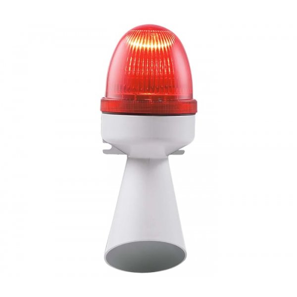 RS PRO 199-9741 Buzzer Beacon Red LED, 12 V dc, 24 V dc