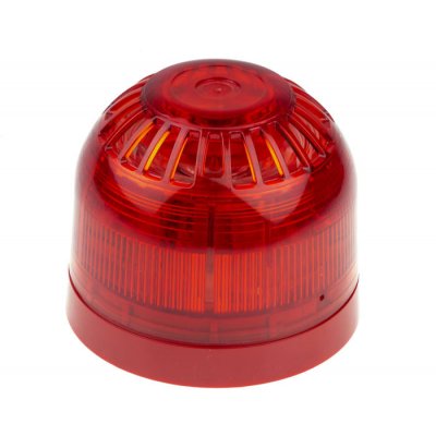 Klaxon PSC-0047 Klaxon Sounder Beacon 106dB, Red LED, 17 → 60 V dc, IP21