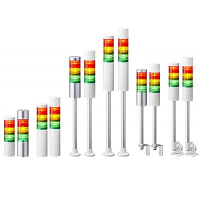 Patlite LR6-502PJBU-RYGBC Patlite LED Signal Tower With Buzzer, 5 Light Elements, Red/Yellow/Green/Blue/Clear, 24 V dc