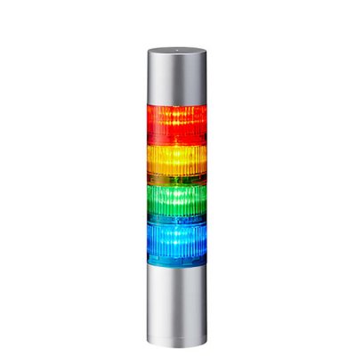 Patlite LR6-402WJBU-RYGB Patlite LED Signal Tower With Buzzer, 4 Light Elements, Red/Yellow/Green/Blue, 24 V dc