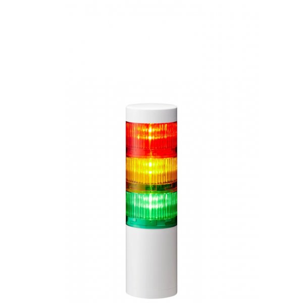 Patlite LR6-3ILWMNW-RYG Coloured IO-Link Signal Tower, 3 Lights, 24 V dc, Direct Mount