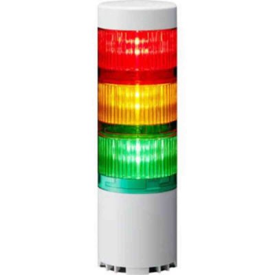 Patlite LR6-3USBW-RYG Patlite LR6-USB LED Signal Tower With Buzzer, 3 Light Elements, Red/Yellow/Green, 5 V dc