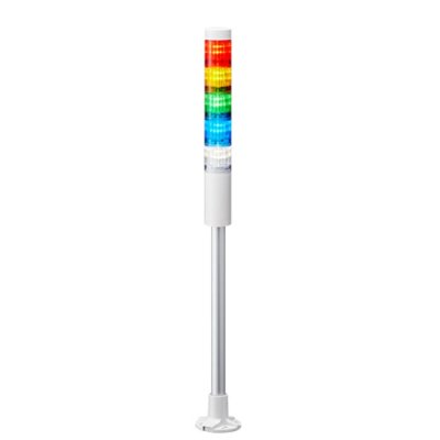 Patlite LR4-502PJNW-RYGBC Patlite LED Signal Tower, 5 Light Elements, Red/Yellow/Green/Blue/Clear, 24 V dc